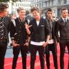 Les One Direction, à l'avant-première du film This is us des One Direction à Londres, le mardi 20 août 2013.