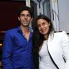 Marion Bartoli et son sparring-partner Thomas Drouet à Londres le 6 juillet 2013