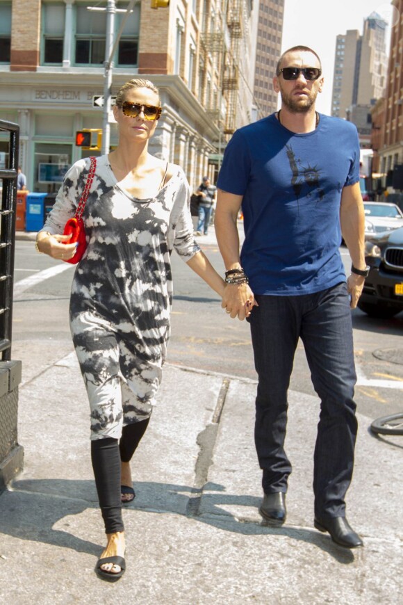 Heidi Klum et son petit ami Martin Kristen à New York city, le 21 août 2013