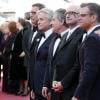 Richard LaGravenese, Michael Douglas, Scott Thorson, Steven Soderbergh, Jerry Weintraub et Matt Damon lors de la montée des marches du film "Ma vie avec Liberace" lors du 66eme Festival du film de Cannes le 21 mai 2013.