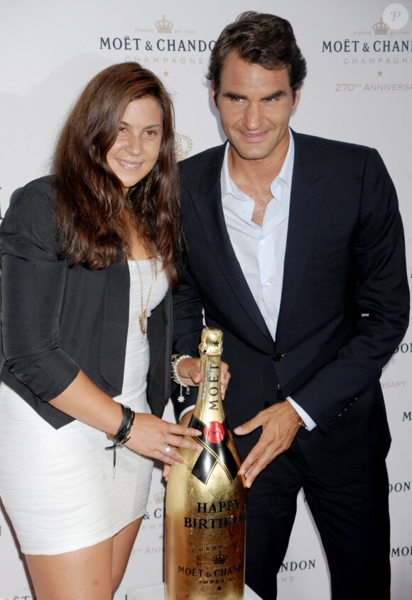 Marion Bartoli et Roger Federer à New York le 20 août 2013.