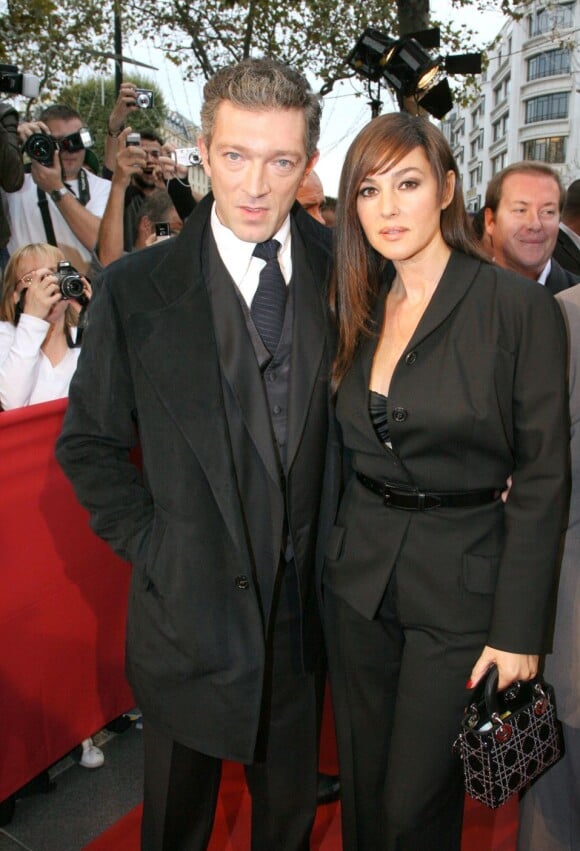 Monica Bellucci et Vincent Cassel à Paris le 12 octobre 2008.