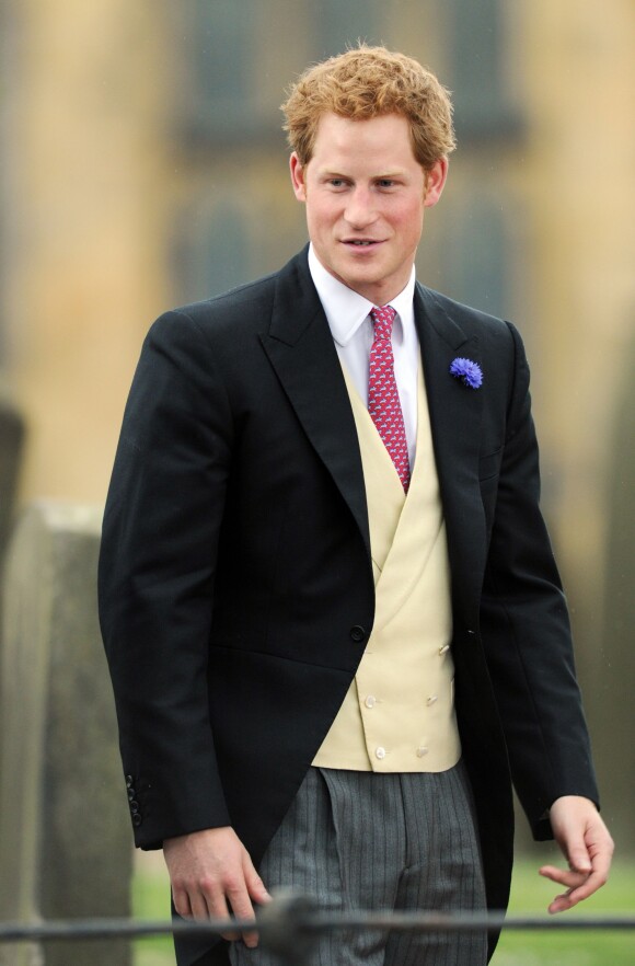 Le prince Harry au mariage de Thomas van Straubenzee et Lady Melissa Percy, le 22 juin 2013.