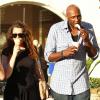 Khloé Kardashian et Lamar Odom à Calabasas, juillet 2012.