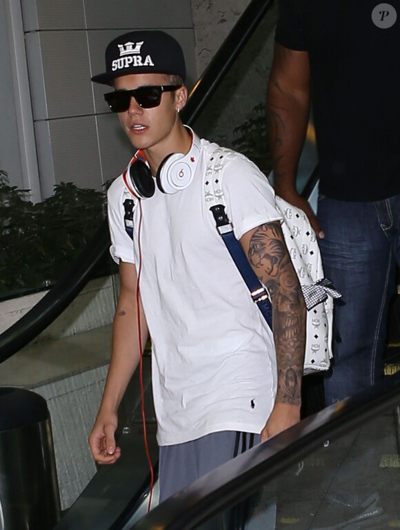 Justin Bieber à l'aéroport de Fort Lauderdale (Floride), le 16 août 2013