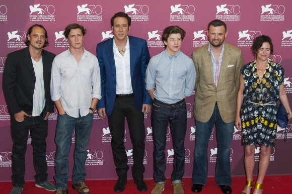 Ronnie Blevins, David Gordon Green, Nicolas Cage, Tye Sheridan lors du photocall du film "Joe" à la 70e Mostra de Venise, le 30 août 2013.