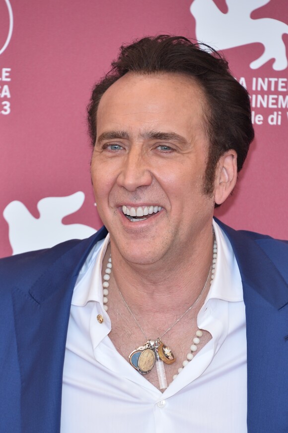 Nicolas Cage radieux lors du photocall du film "Joe" à la 70e Mostra de Venise, le 30 août 2013.