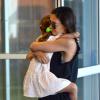 Katie Holmes et sa fille Suri à New York le 15 juillet 2013.