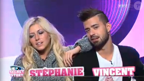 Stéphanie et Vincent dans Secret Story 7, quotidienne du samedi 31 août 2013 sur TF1.