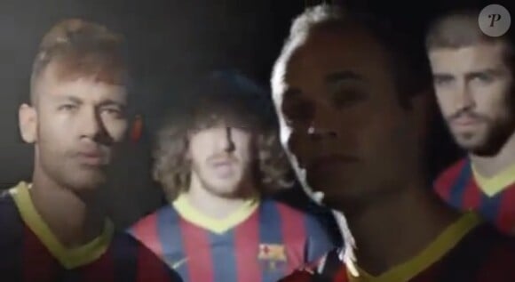 Iniesta, Neymar, Puyol et Piqué dans la publicité Qatar Airways.