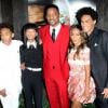 Will Smith, sa femme Jada Pinkett et les enfants Jaden, Willow et Trey à la première du film "After Earth", à New York. Le 29 mai 201.