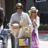 Rachel Zoe et Rodger Berman font du shopping avec leur fils Skyler à Los Angeles, le 5 juillet 2013.