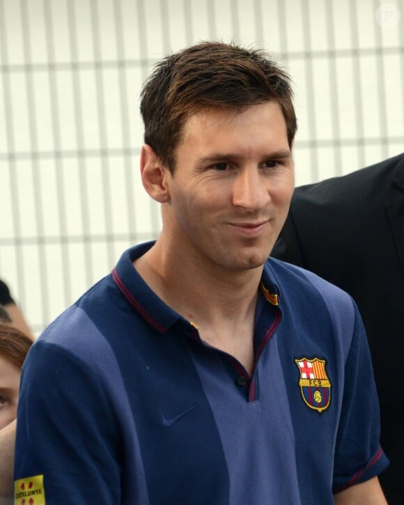 Lionel Messi à Kfar Maccabiah, le 4 août 2013.