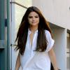 Selena Gomez arrive dans les studios de NRJ pour une interview, à Paris, le jeudi 5 septembre 2013.