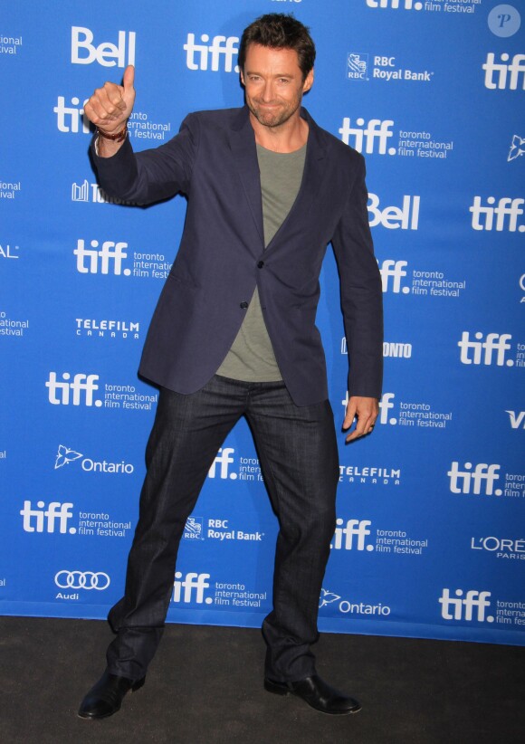 Hugh Jackman au photocall du film Prisoners le 8 septembre 2013 lors du Festival international du film de Toronto (TIFF) au Canada