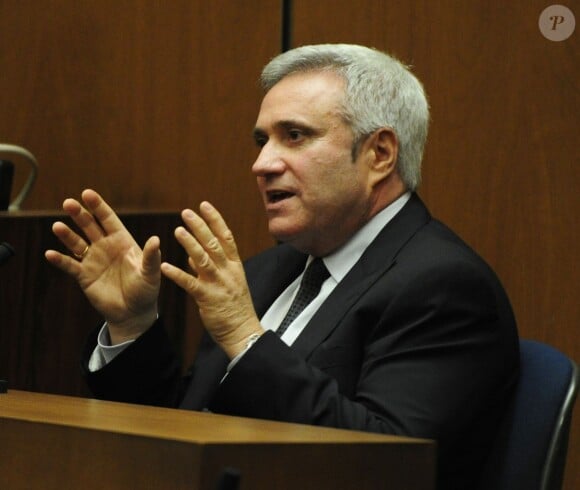 Randy Phillips, le PDG d'AEG lors de son témoignage dans le procès de Conrad Murray à Los Angeles, le 25 octobre 2011.