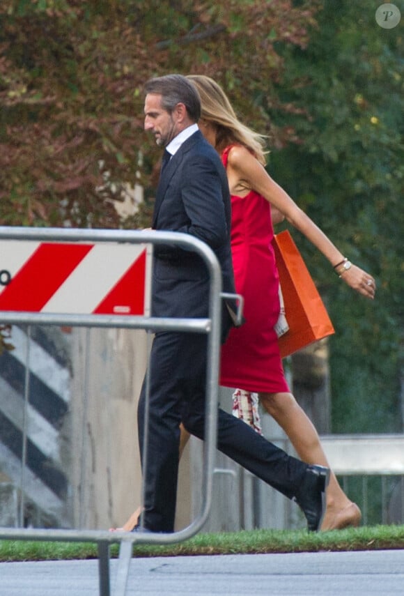 Jean-Claude Blanc, directeur général du PSG lors du mariage de l'ancien dirigeant du PSG Leonardo avec Anna Billo à Osnago en Italie, le 7 septembre 2013