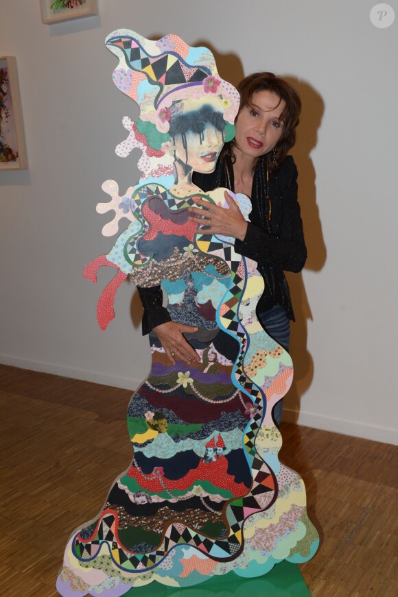 Victoria Abril lors du vernissage de l'exposition d'Alicia Paz à l'Institut Culturel du Mexique à Paris le 10 septembre 2013 - Exclusif