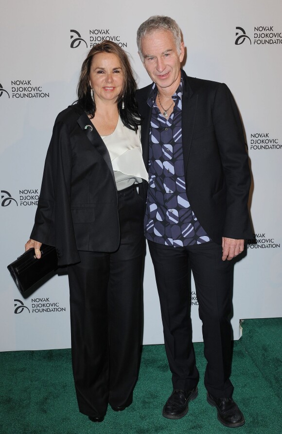 Patty Smyth et John McEnroe assistent au dîner de gala de la Novak Djokovic Foundation au Capitale. New York, le 10 septembre 2013.
