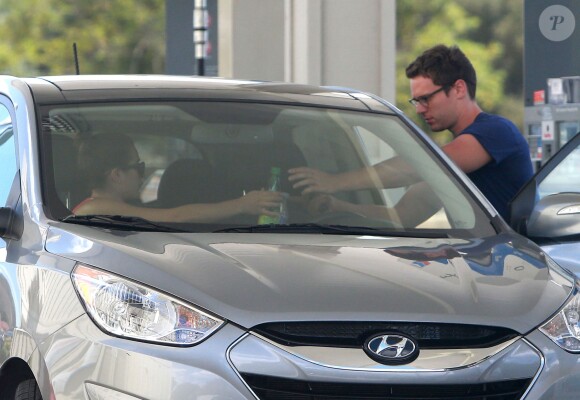 Lea Michele et Jonathan Groff à Los Angeles, le 31 août 2013.