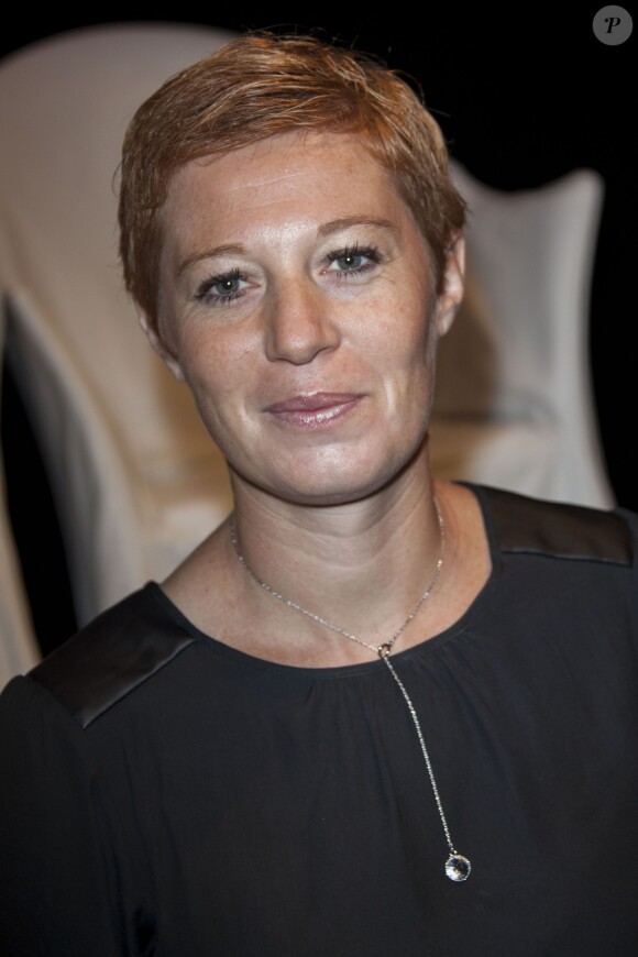 Sarah Pitkowski à la conférence de presse de rentrée de Ma Chaîne Sport à Paris Royal Monceau, le 11 Septembre 2013.