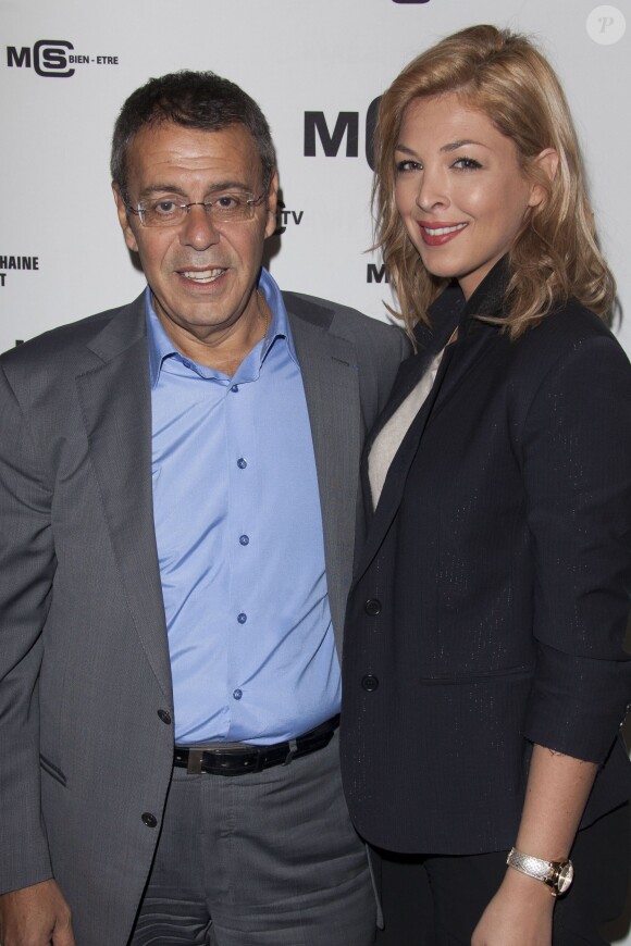 Jean Michel Cohen et Eleonore Boccara à la conférence de presse de rentrée de Ma Chaîne Sport à Paris Royal Monceau, le 11 Septembre 2013.