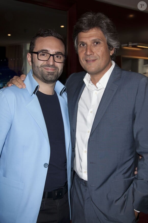 Nicolas Vilas et Jean Philippe Lustyk à la conférence de presse de rentrée de Ma Chaîne Sport à Paris Royal Monceau, le 11 Septembre 2013.