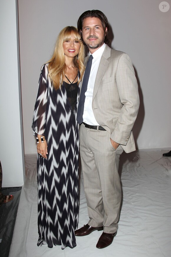 Rachel Zoe et son époux Rodger Berman lors du défilé de la créatrice au Lincoln Center. New York, le 11 septembre 2013.