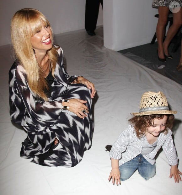 Rachel Zoe et son fils Skyler Berman lors de son défilé printemps-été 2014 au Lincoln Center. New York, le 11 septembre 2013.