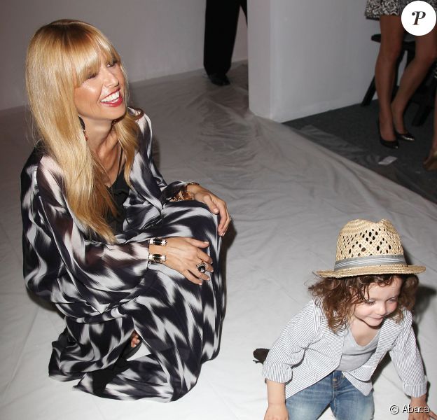 Rachel Zoe et son fils Skyler Berman lors de son défilé printemps-été 2014 au Lincoln Center. New York, le 11 septembre 2013.