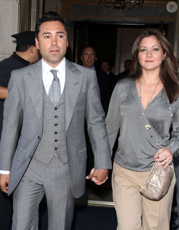 Oscar De La Hoya et sa femme Millie Corretjer à New York le 29 septembre 2010.