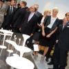 La princesse Mette-Marit de Norvège au Grand Palais à Paris le 11 septembre 2013 pour l'inauguration de la biennale d'arts créatifs, Révélations, en présence du ministre des Affaires Etrangères Laurent Fabius.