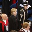 Hillary Clinton reçoit un diplôme honorifique à l'université de St Andrews en Ecosse le 13 septembre 2013.