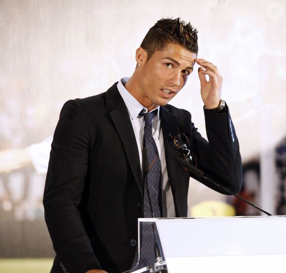 Cristiano Ronaldo en conférence de presse à Madrid, le 15 septembre 2013.