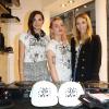 Les Plastiscines mixent dans la boutique John Galliano lors de la Vogue Fashion Night Out 2013. Paris, le 17 septembre 2013.