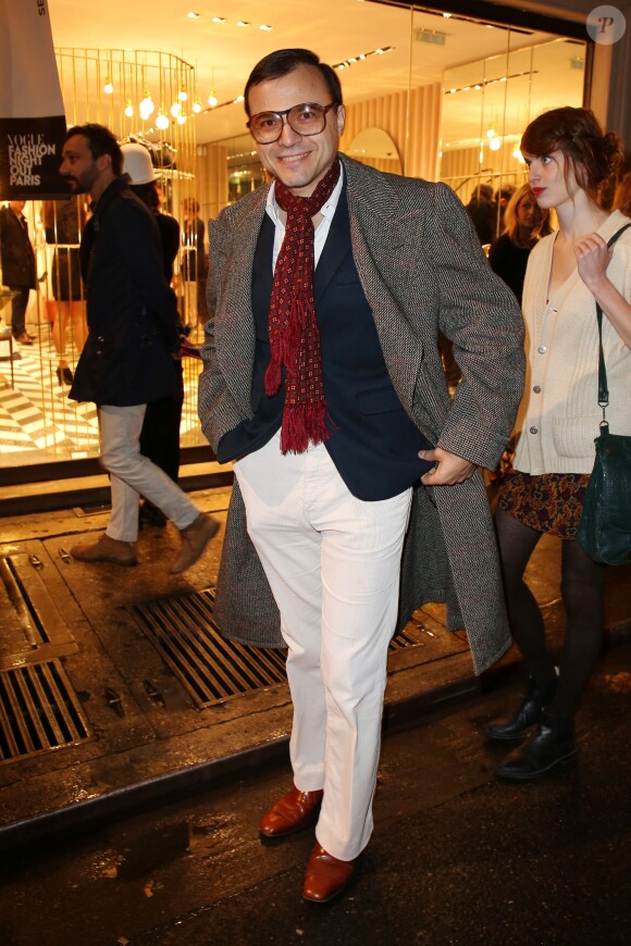 Bertrand Burgalat lors de la Vogue Fashion Night Out 2013. Paris, le 17 septembre 2013.
