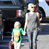 Gwen Stefani, enceinte, emmène son fils Zuma à l'école à Studio city, le 12 septembre 2013.