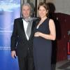 Maud Fontenoy, enceinte, recevait Alain Delon lors de son gala annuel en l'honneur de sa fondation, à Paris le mardi 9 avril 2013.