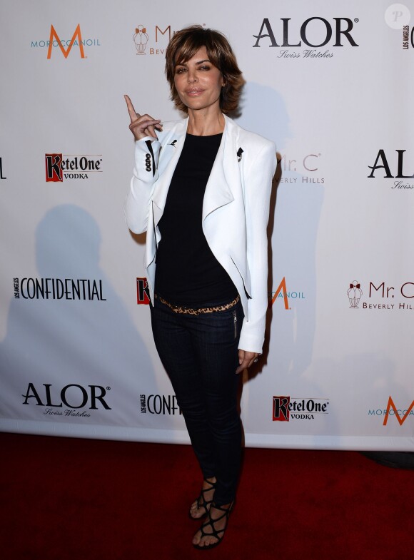 Lisa Rinna à la soirée du magazine Los Angeles Confidential, intitulée LA Confidential Pre-Emmy Kick-Off Celebration, en hommage à la cover girl de septembre 2013 Morena Baccarin, à Los Angeles, le 19 septembre 2013.