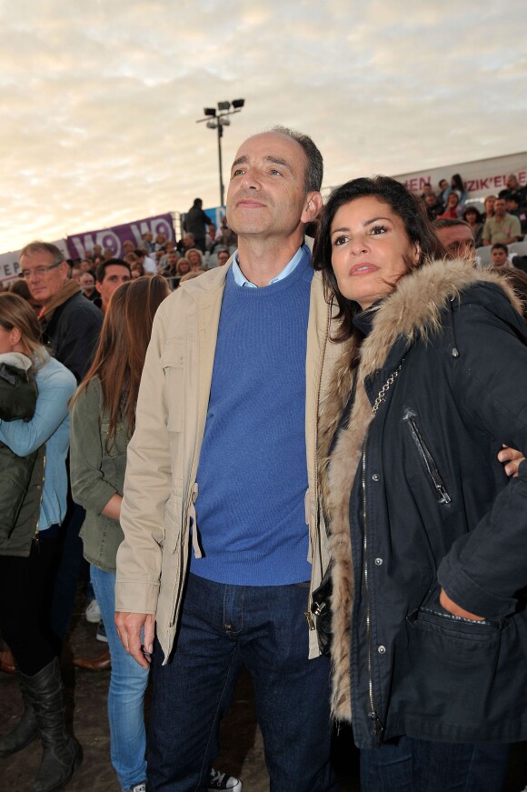 Jean-François Copé et son épouse Nadia au festival les Musik'Elles à Meaux le 21 septembre 2013.
