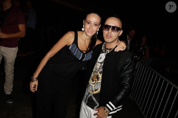 Kenza Farah et Lucenzo au concert Night For Life, aux Arènes de Metz, le 21 septembre 2013.