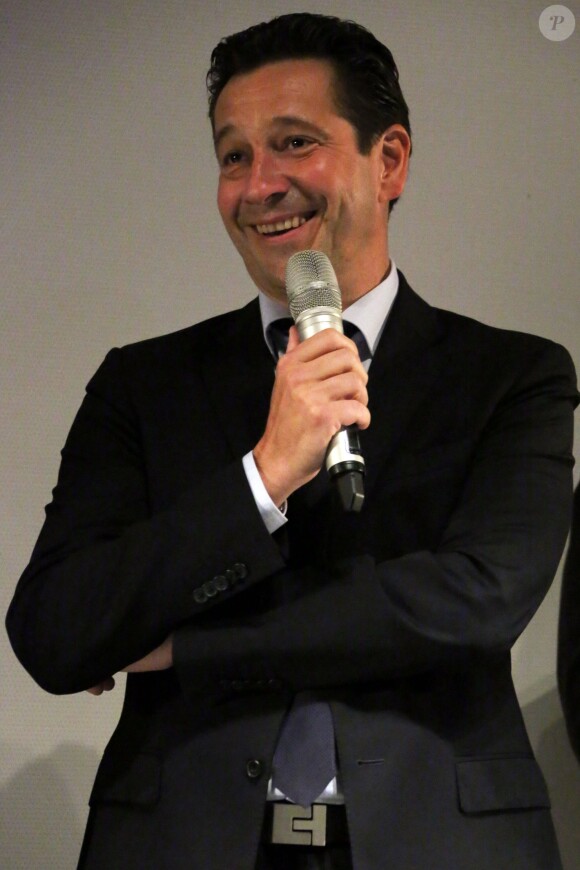 Laurent Gerra présente le téléfilm "L'escalier de fer", au Forum de l'image à Paris le 23 septembre 2013