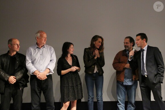 Annelise Hesme, Denis Malleval et l'equipe du film présentent "L'escalier de fer", au Forum de l'image à Paris le 23 septembre 2013