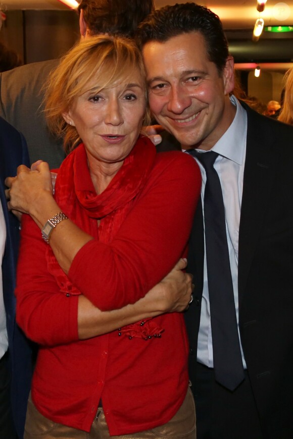 Exclusif - Marie-Anne Chazel et Laurent Gerra pour la présentation de son téléfilm "L'escalier de fer", au Forum de l'image à Paris le 23 septembre 2013