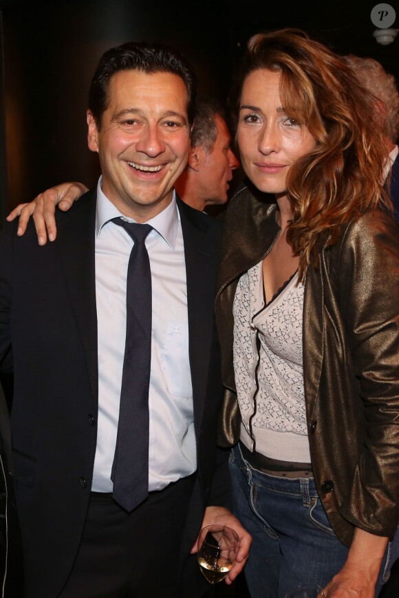 Exclusif - Annelise Hesme et Laurent Gerra pour la présentation de leur téléfilm "L'escalier de fer", au Forum de l'image à Paris le 23 septembre 2013