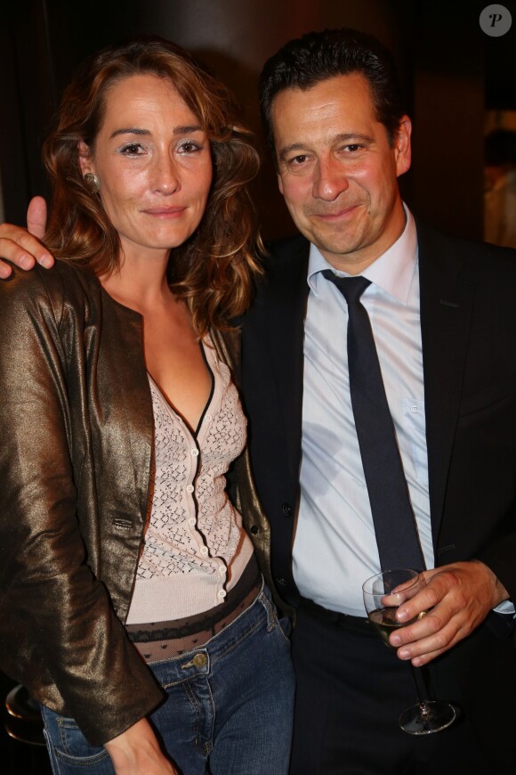 Exclusif - Annelise Hesme et Laurent Gerra lors de la présentation de leur téléfilm "L'escalier de fer", au Forum de l'image à Paris le 23 septembre 2013