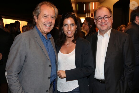 Exclusif - Christian Morin et sa compagne Benedicte lors de la présentation du téléfilm "L'escalier de fer", au Forum de l'image à Paris le 23 septembre 2013