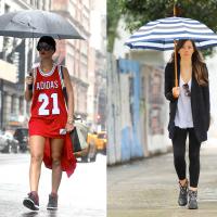 Rihanna vs Jessica Biel : Qui porte le mieux le parapluie, accessoire fashion ?