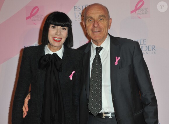 Chantal Thomass et son mari Michel Fabian - Soirée "Octobre Rose" organisée par Estée Lauder pour l'association "Le Cancer du Sein, Parlons-en !" à la Conciergerie à Paris, le 30 septembre 2013.