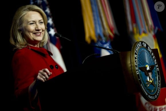 Hillary Clinton lors d'une cérémonie au Pentagone à Washington. Le 14 février 2013.